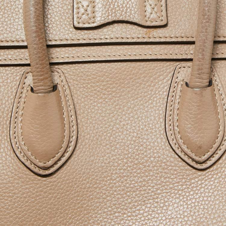 Pre Owned Céline Beige Leather Nano Luggage Tote