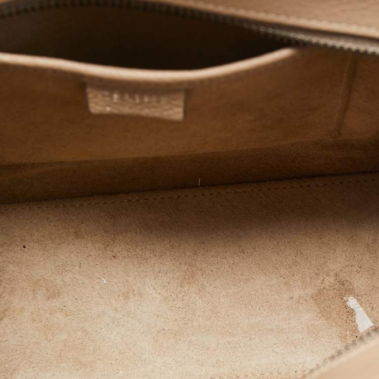 Pre Owned Céline Beige Leather Nano Luggage Tote