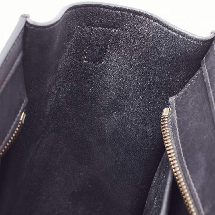 Pre Owned Celine Tricolor Nubuck and Leather Mini Luggage Tote