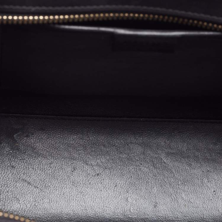 Pre Owned Celine Tricolor Nubuck and Leather Mini Luggage Tote
