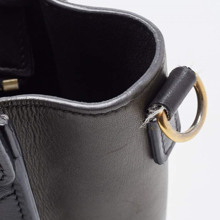 Pre Owned Celine Tricolor Nubuck and Leather Mini Luggage Tote