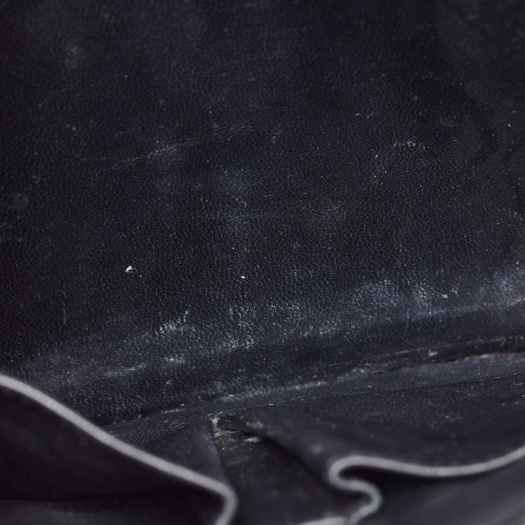 Pre Owned Celine Black Python Medium Classic Box Shoulder Bag