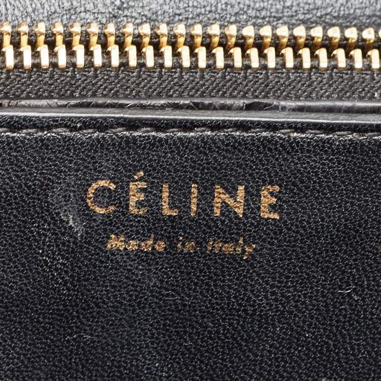 Pre Owned Celine Black Python Medium Classic Box Shoulder Bag