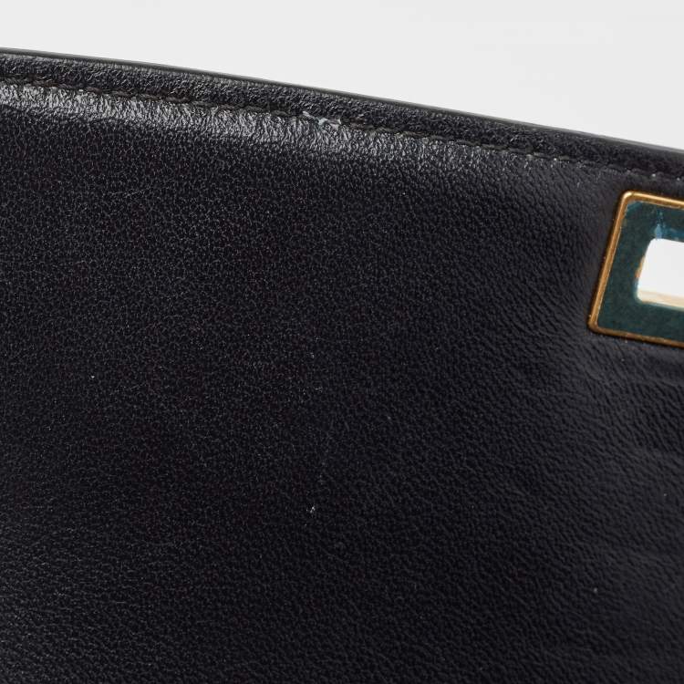Pre Owned Celine Black Python Medium Classic Box Shoulder Bag