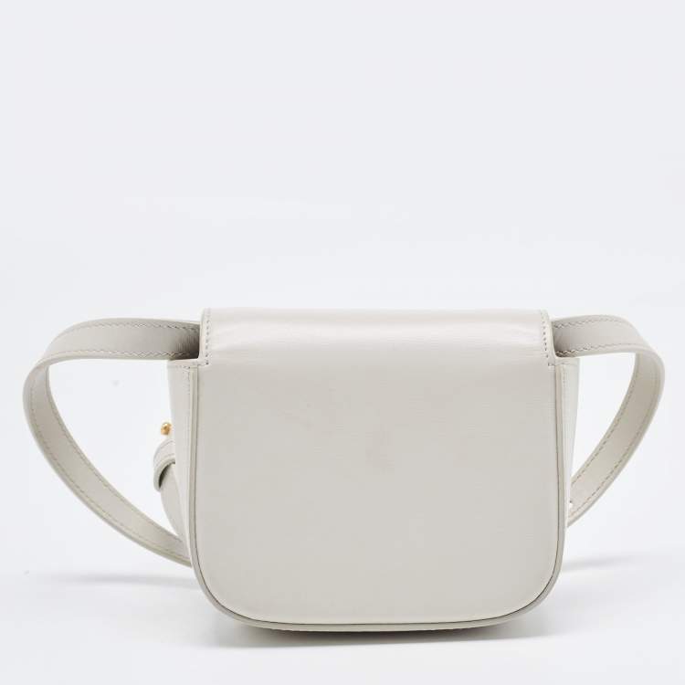 Pre Owned Celine Off-White Leather Mini Claude Shoulder Bag