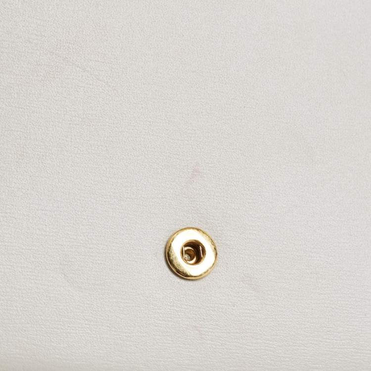 Pre Owned Celine Off-White Leather Mini Claude Shoulder Bag