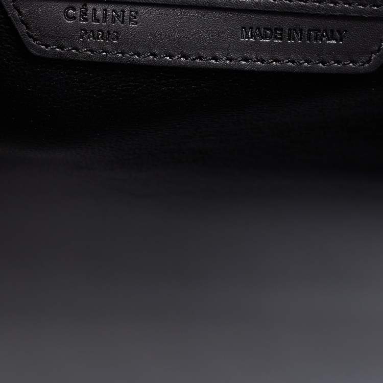 Pre Owned Celine Tri Color Leather and Canvas Mini Luggage Tote