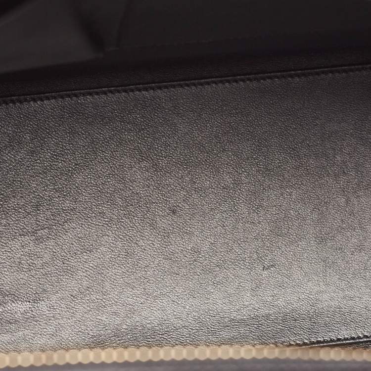 Pre Owned Celine Tri Color Nubuck and Leather Micro Luggage Tote