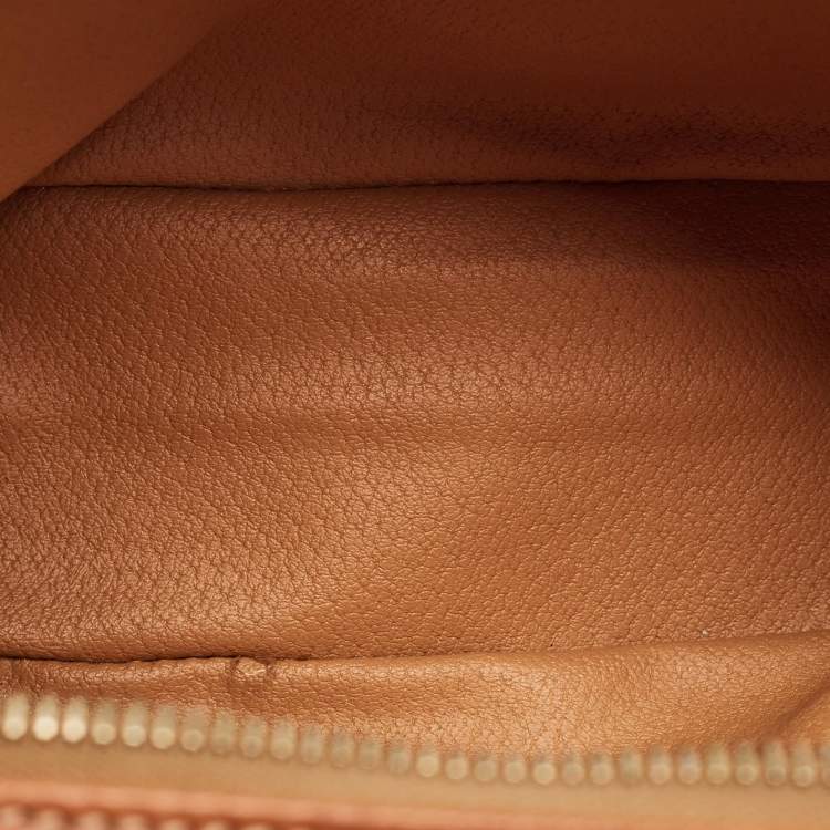 Pre Owned Celine Brown Macadam Coated Canvas and Leather Vanity Bag