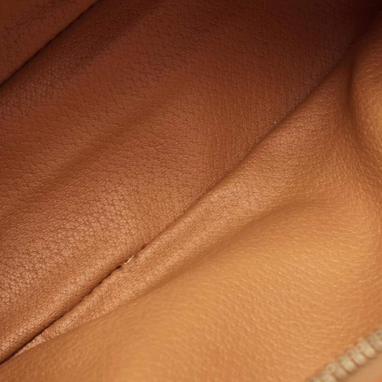Pre Owned Celine Brown Macadam Coated Canvas and Leather Vanity Bag