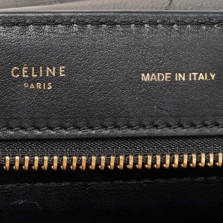 Pre Owned Celine Tri Color Leather and Python Medium Trapeze Bag
