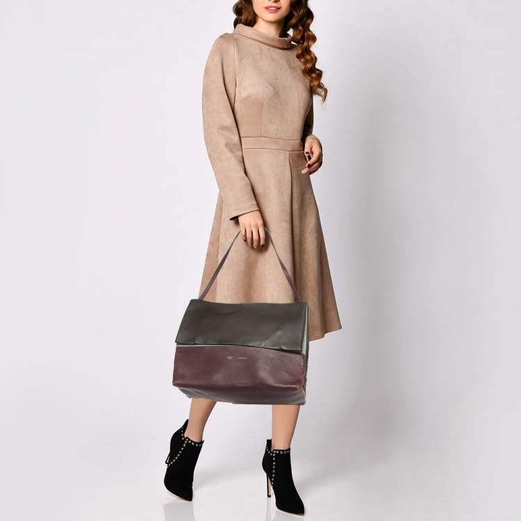 مملوكة مسبقًا Celine Tri Color Leather All Soft Shoulder Bag 