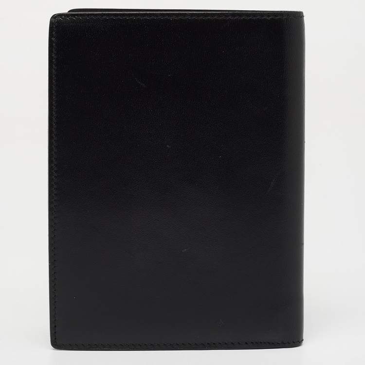 Pre Owned Celine Black Leather Compact Wallet