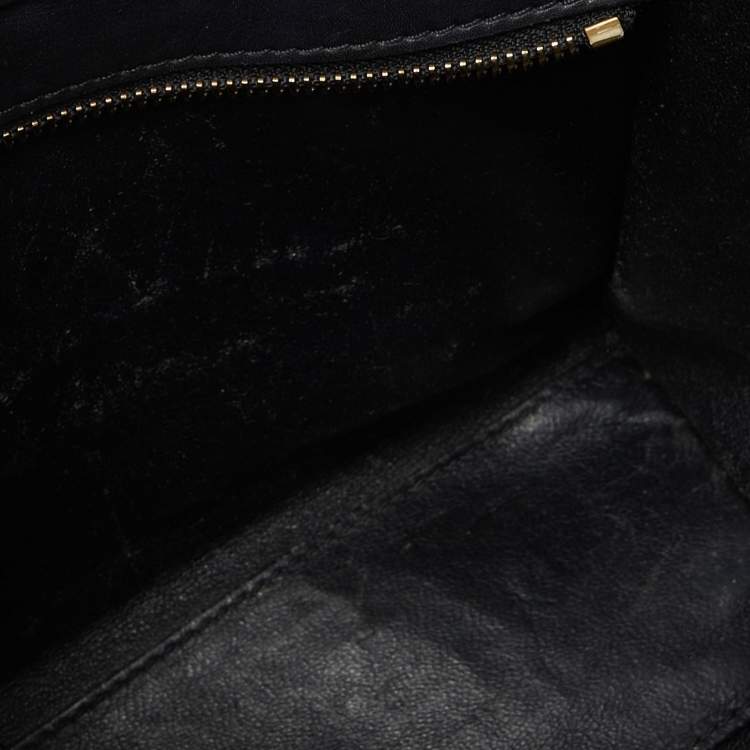 Pre Owned Celine Tricolor Leather Nano Luggage Tote