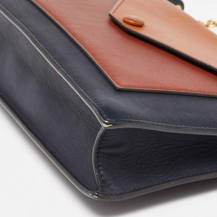 Pre Owned Celine Multicolor Leather Pocket Envelope Shoulder Bag