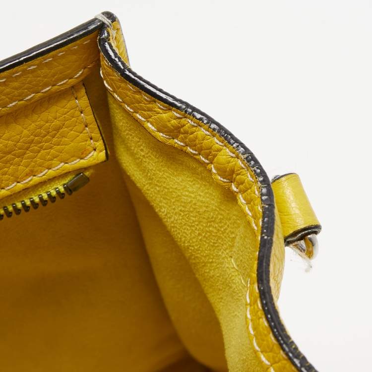 Pre Owned Céline Yellow Leather Nano Luggage Tote