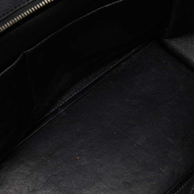 Pre Owned Celine Black Leather and Suede Medium Trapeze Bag