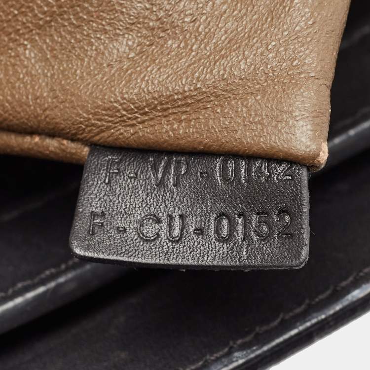 Pre Owned Celine Tricolor Leather and Nubuck Mini Luggage Tote
