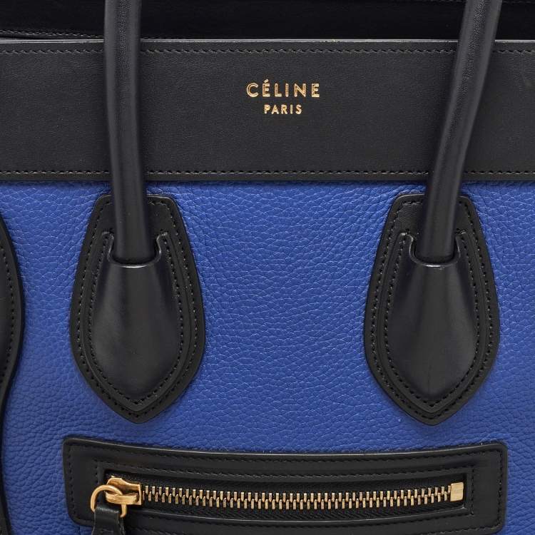 Pre Owned Celine Multicolor Leather Micro Luggage Tote