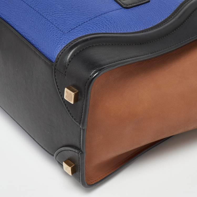 Pre Owned Celine Multicolor Leather Micro Luggage Tote
