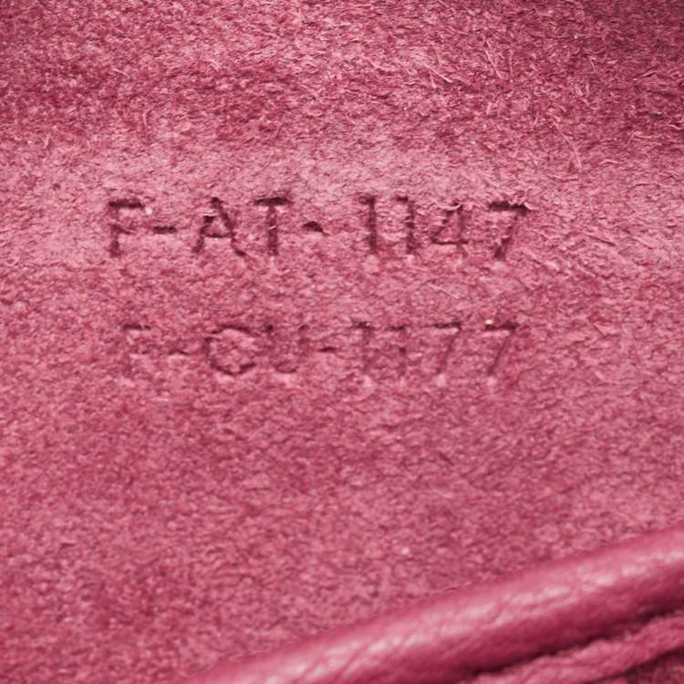 Pre Owned Celine Burgundy Leather Nano Luggage Tote Bag