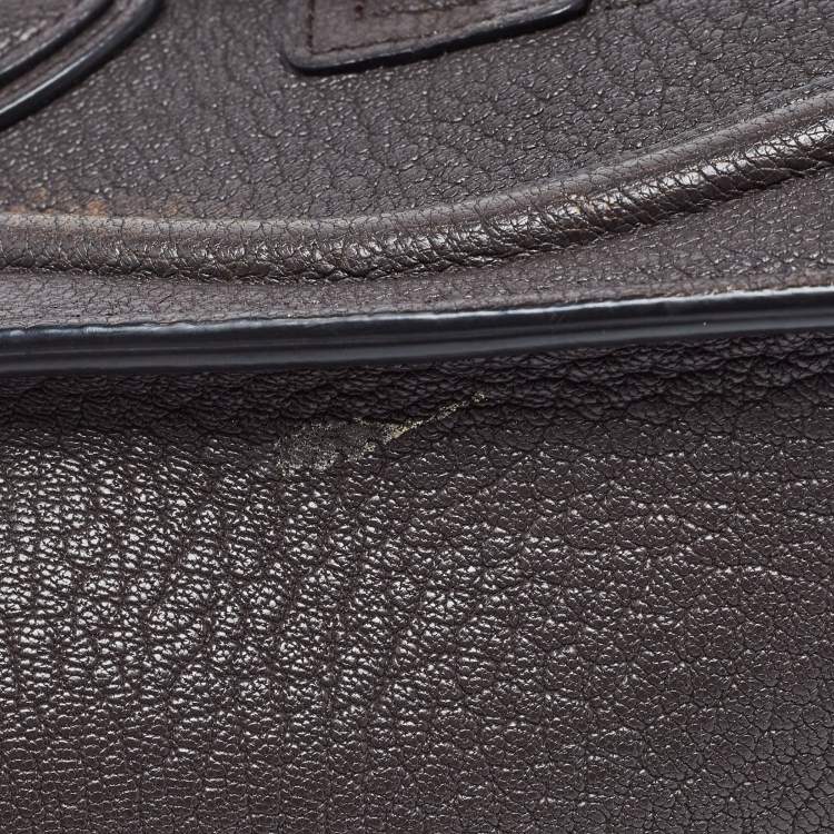 Pre Owned Céline Choco Brown Leather Nano Luggage Tote