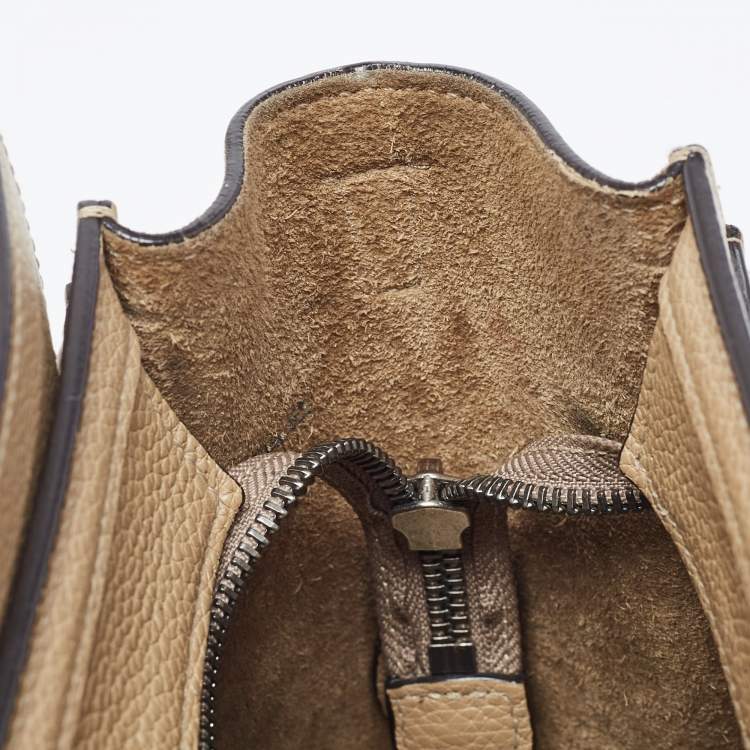 Pre Owned Céline Beige Leather Nano Luggage Tote