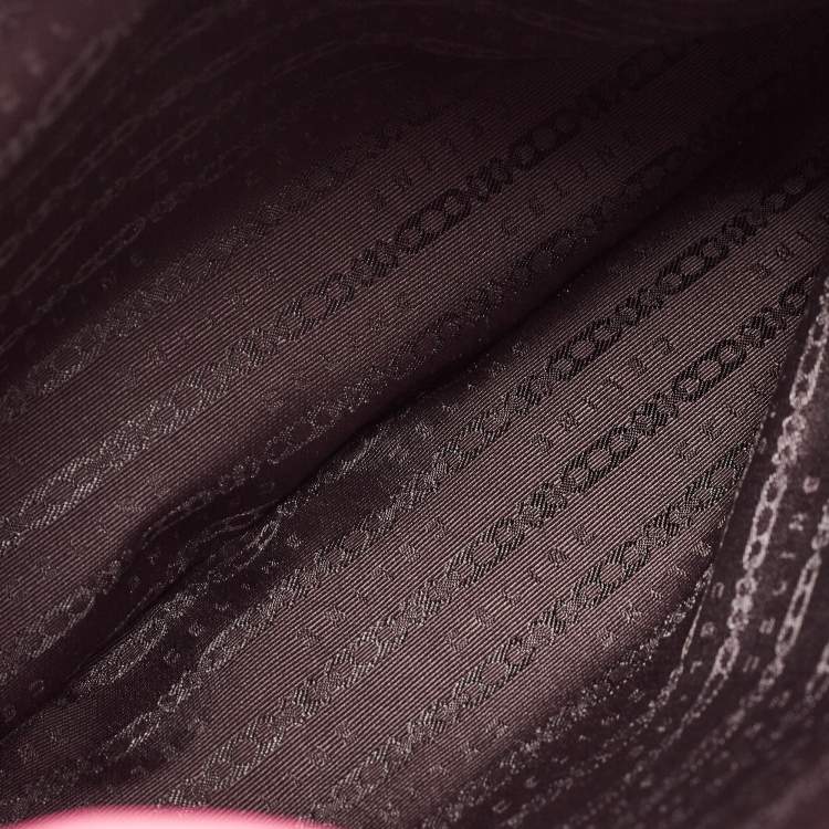 Pre Owned Celine Fuchsia Leather Blossom Satchel