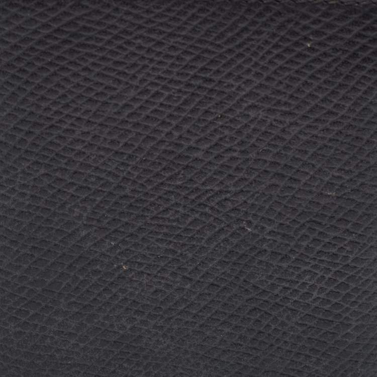 Pre Owned Celine Black Leather Zip Bifold Compact Wallet