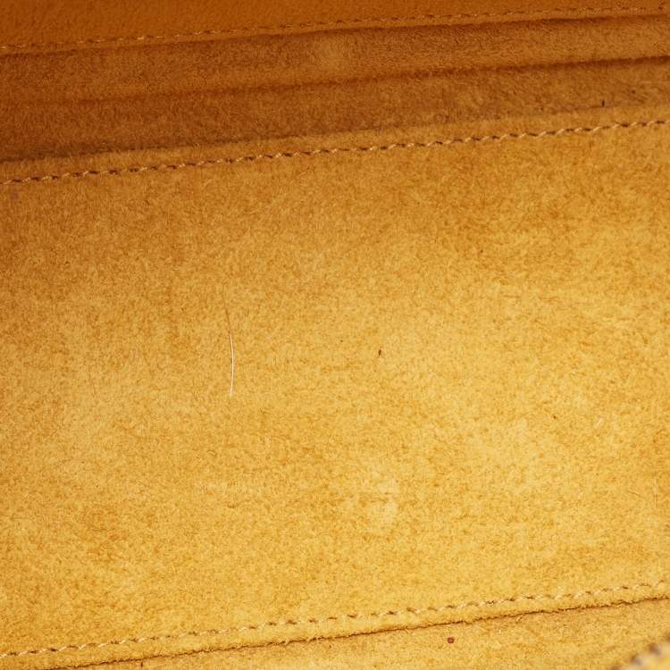Pre Owned Céline Mustard Leather Nano Luggage Tote