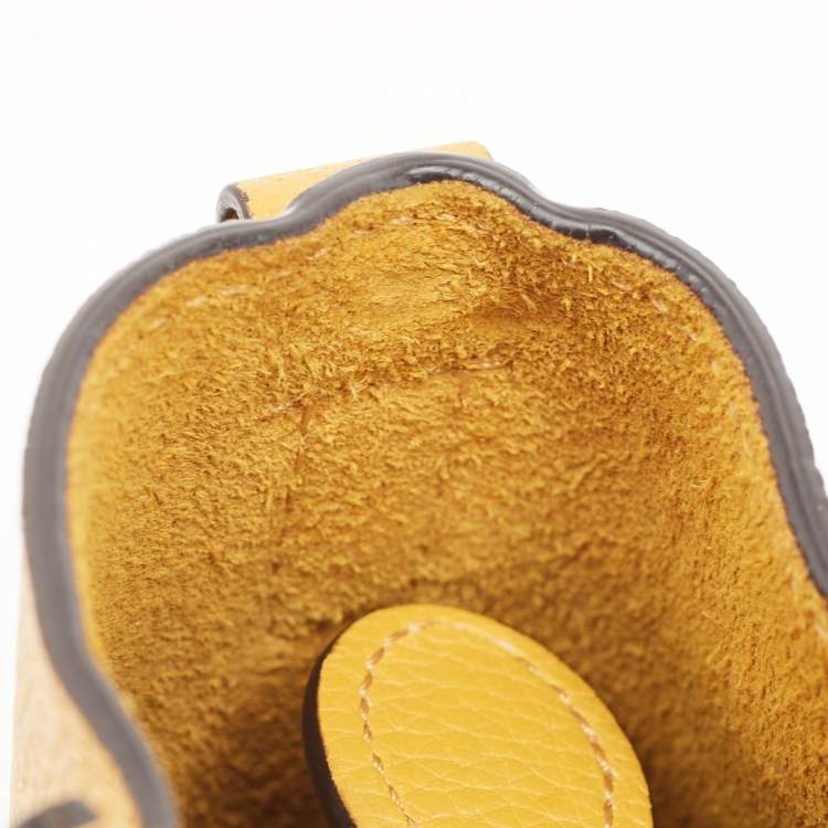 Pre Owned Céline Mustard Leather Nano Luggage Tote