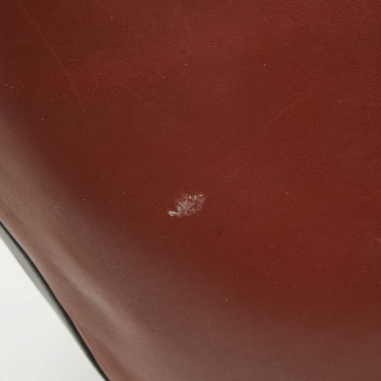 Pre Owned Celine Brown/Navy Blue Leather Hobo 