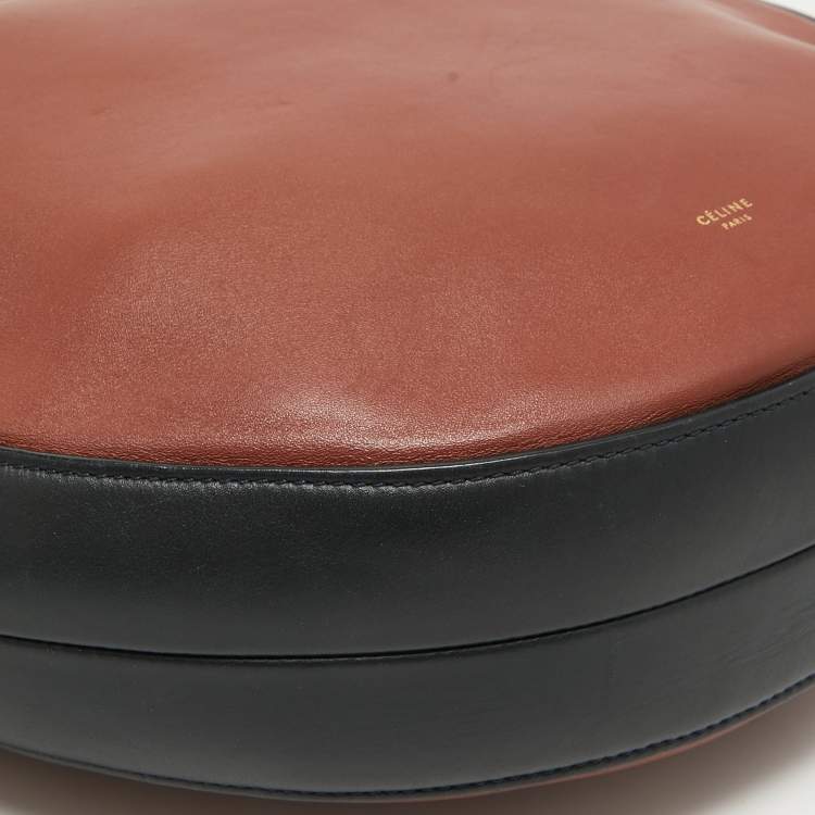 Pre Owned Celine Brown/Navy Blue Leather Hobo 