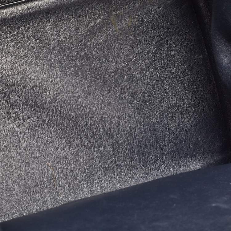 Pre Owned Celine Two Tone Blue Nubuck and Leather Medium Phantom Tote