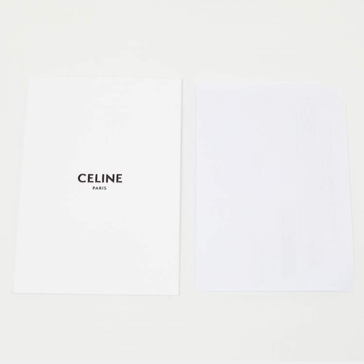 Pre Owned Celine Grey Leather Triomphe Shoulder Bag