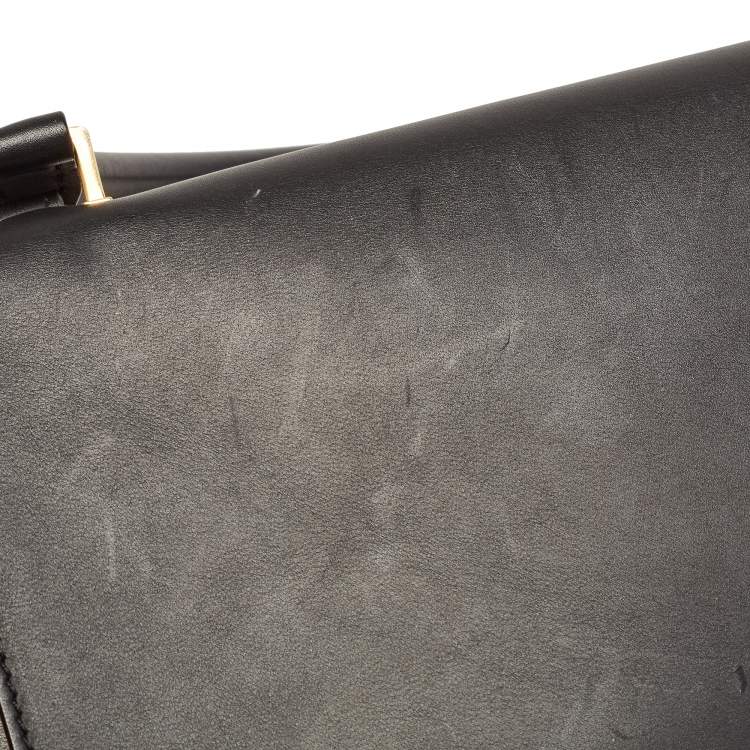 Pre Owned Celine Tri Color Leather and Suede Medium Trapeze Bag