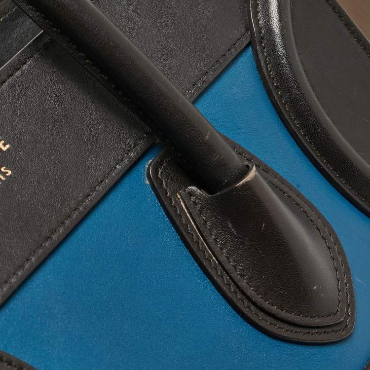 Pre Owned Celine Multicolor Leather Micro Luggage Tote