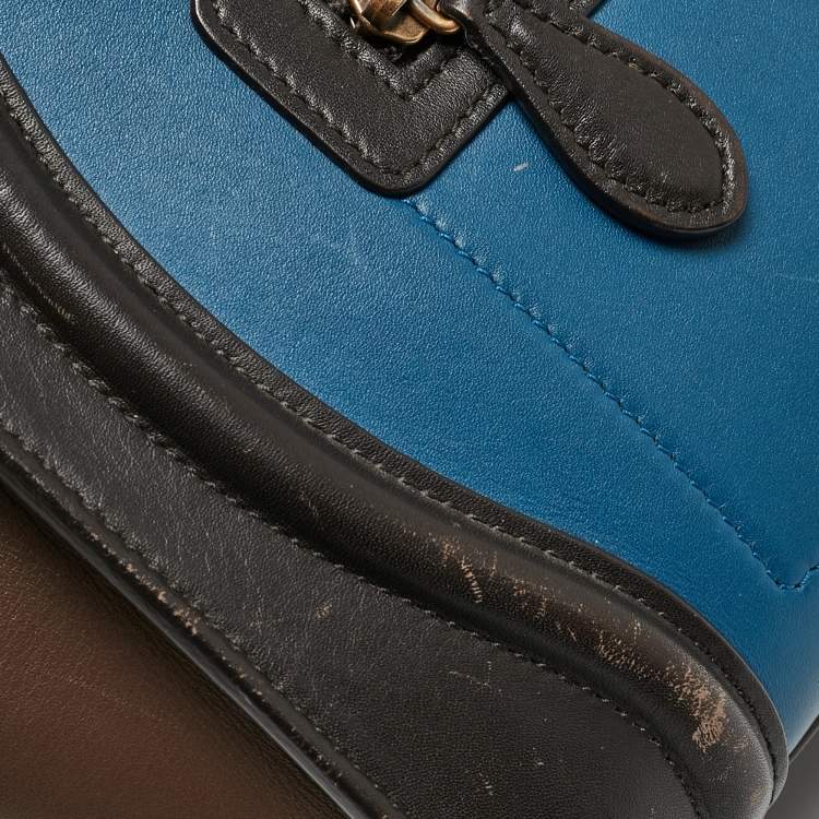 Pre Owned Celine Multicolor Leather Micro Luggage Tote