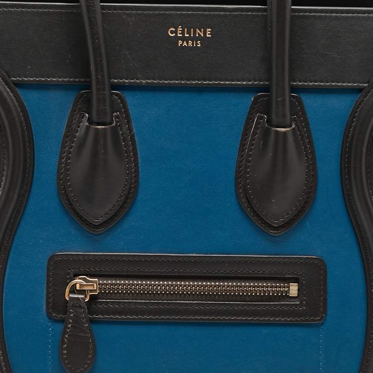 Pre Owned Celine Multicolor Leather Micro Luggage Tote