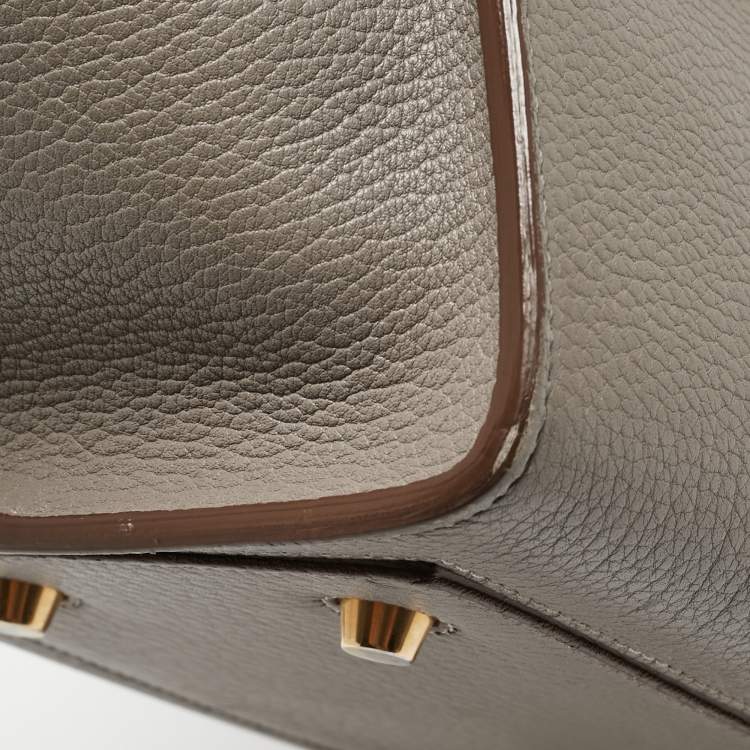 مملوكة مسبقًا Celine Grey Leather Mini Tie Tote