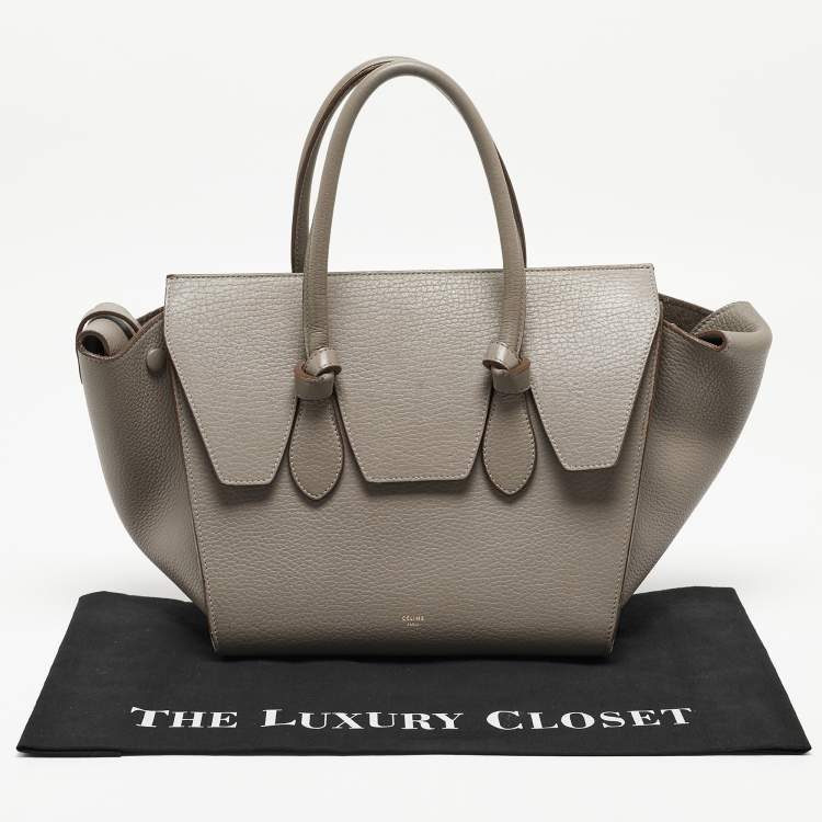 مملوكة مسبقًا Celine Grey Leather Mini Tie Tote