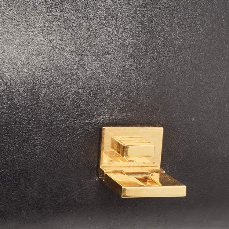 Pre Owned Celine Tri Color Canvas and Leather Medium Trapeze Bag