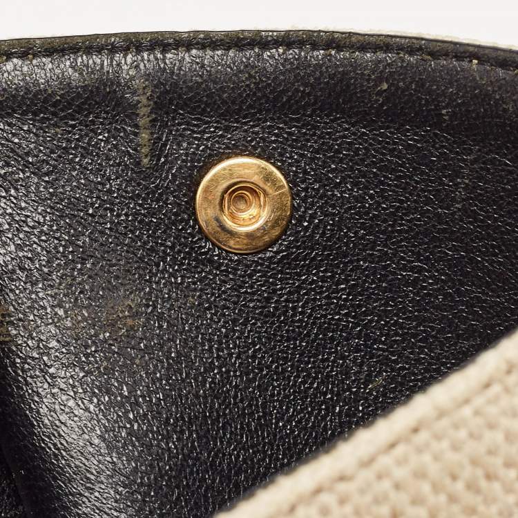 Pre Owned Celine Tri Color Canvas and Leather Medium Trapeze Bag