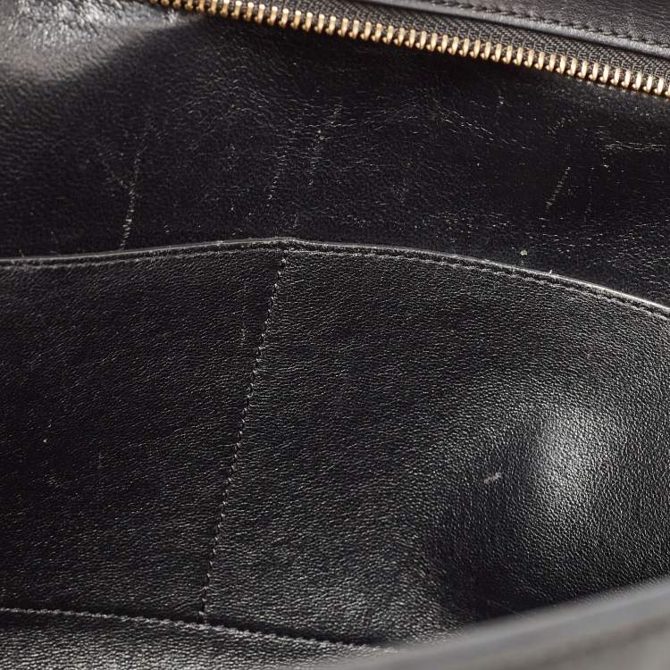 Pre Owned Celine Tri Color Canvas and Leather Medium Trapeze Bag