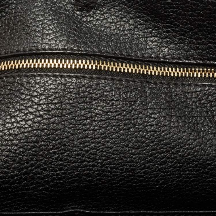 Pre Owned Celine Black Leather Small Tie Tote