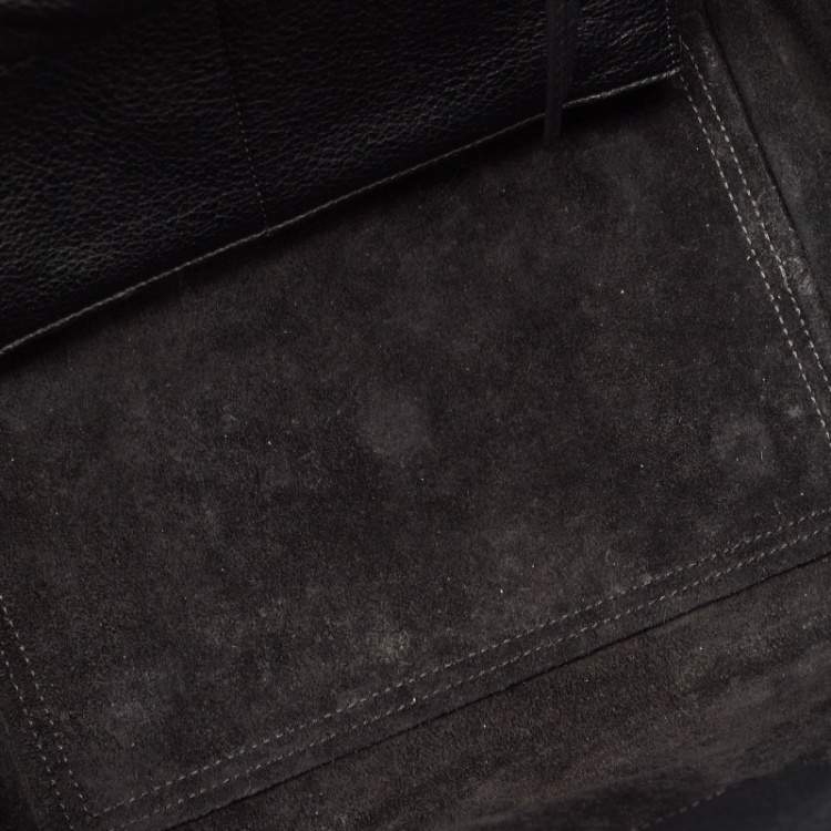 Pre Owned Celine Black Leather Small Tie Tote