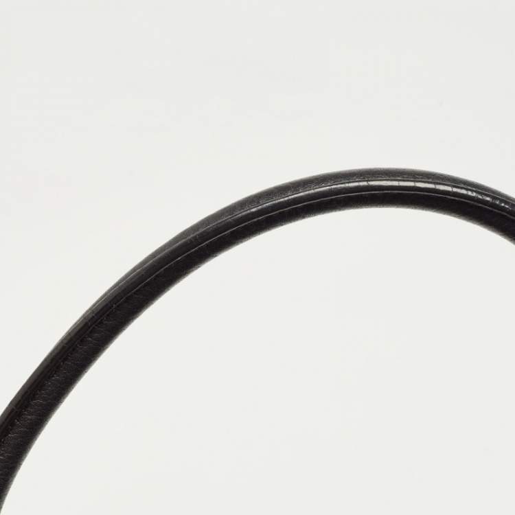 Pre Owned Celine Black Leather Small Tie Tote