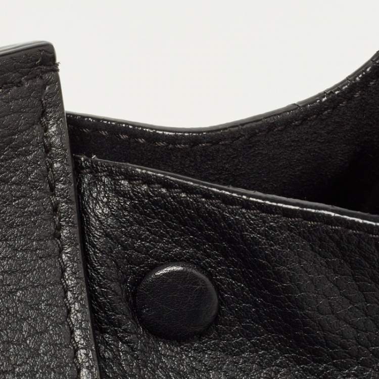 Pre Owned Celine Black Leather Small Tie Tote