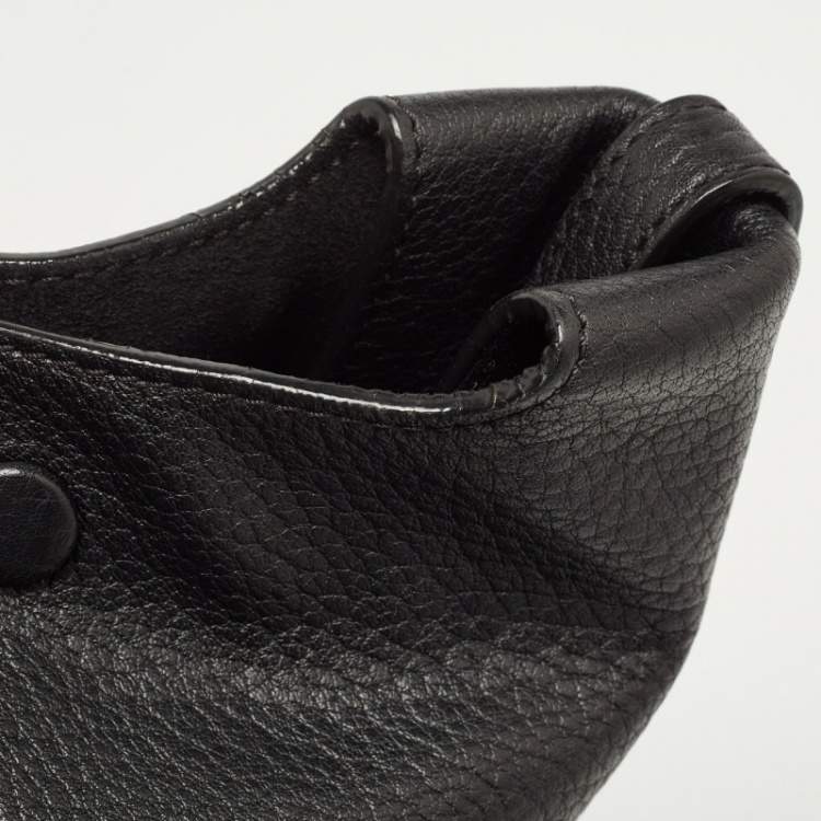 Pre Owned Celine Black Leather Small Tie Tote