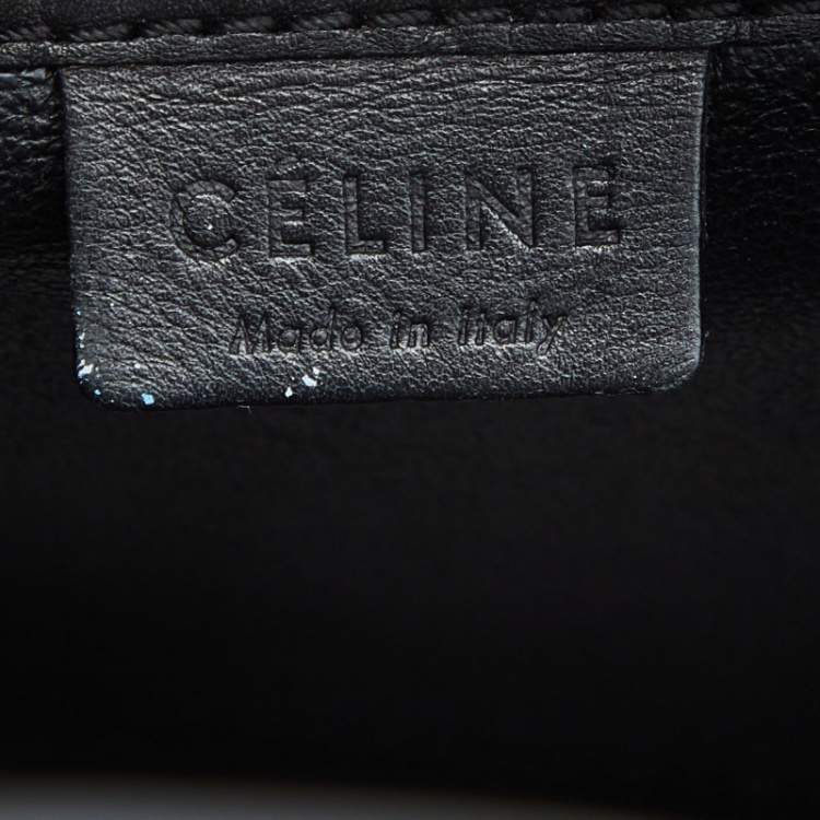 Pre Owned Céline Multicolor Leather and Suede Nano Luggage Tote